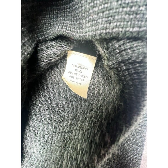 Joseph Abboud Mens L Gray Merino Wool Blend Quarter Zip Sweater Textured Knit - Picture 5 of 8